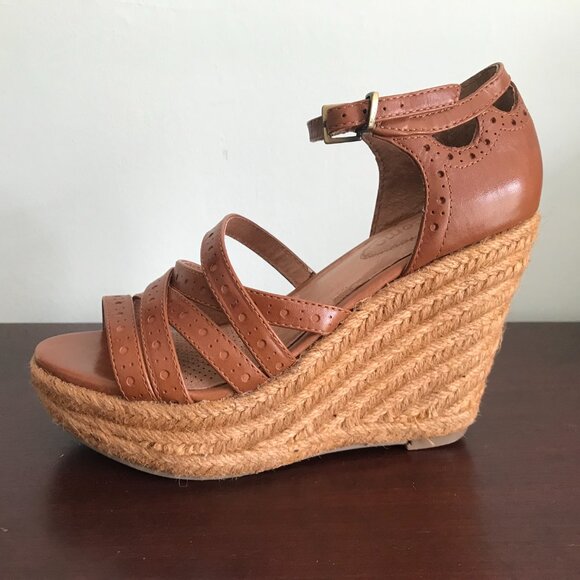 Corso Como | "Daytime" Brown Espadrille Wedge Sandals - Picture 8 of 12